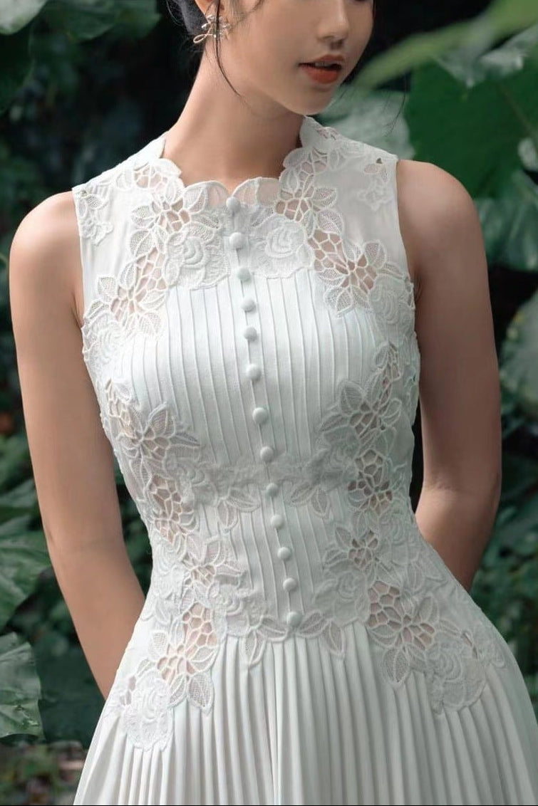 NANCY LACE MIDI DRESS FOR WEDDING GUEST