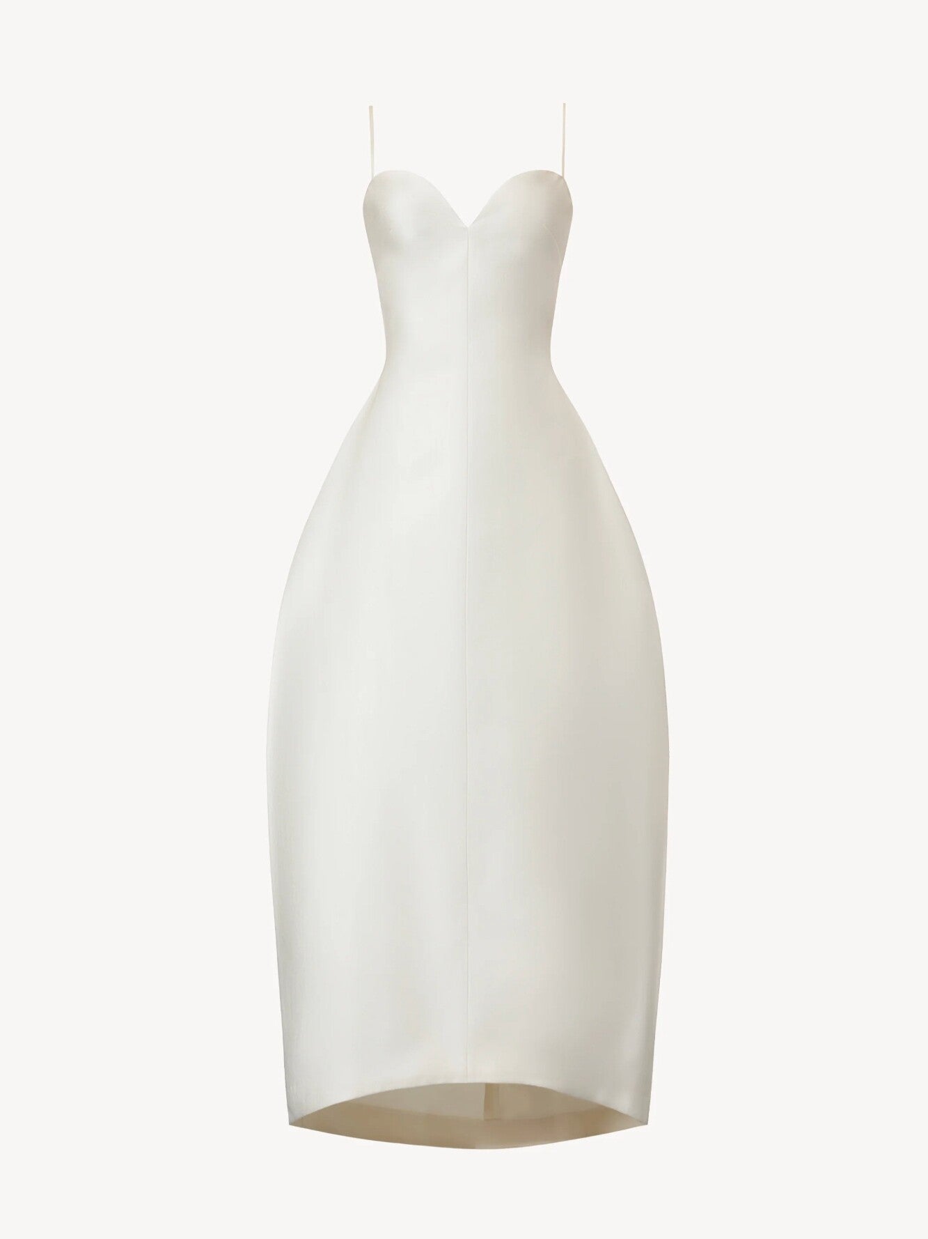 HILARY V-NECK STRAPLESS WHITE MAXI DRESS