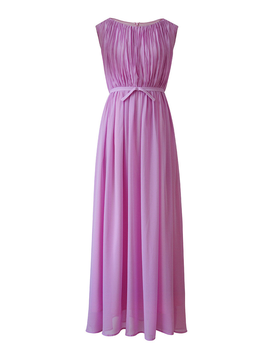 PINK ONE-SHOULDER PLEATED COCKTAIL DRESS