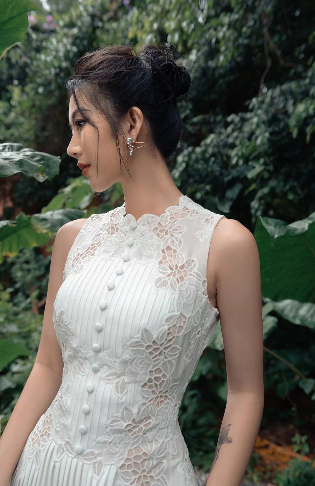 NANCY LACE MIDI DRESS FOR WEDDING GUEST