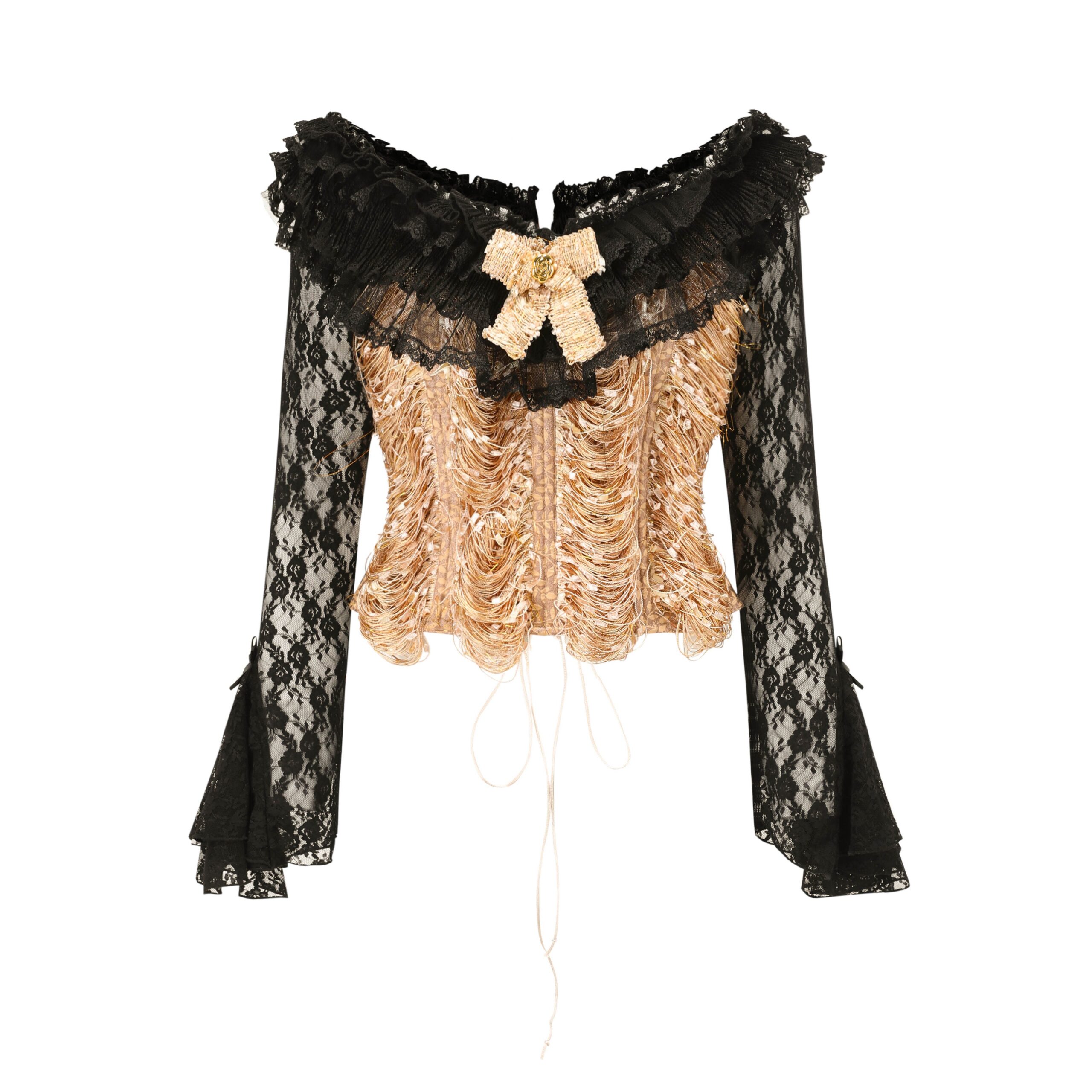 VINTAGE FISHBONE CORSET GOWN FOR ANNUAL MEETING