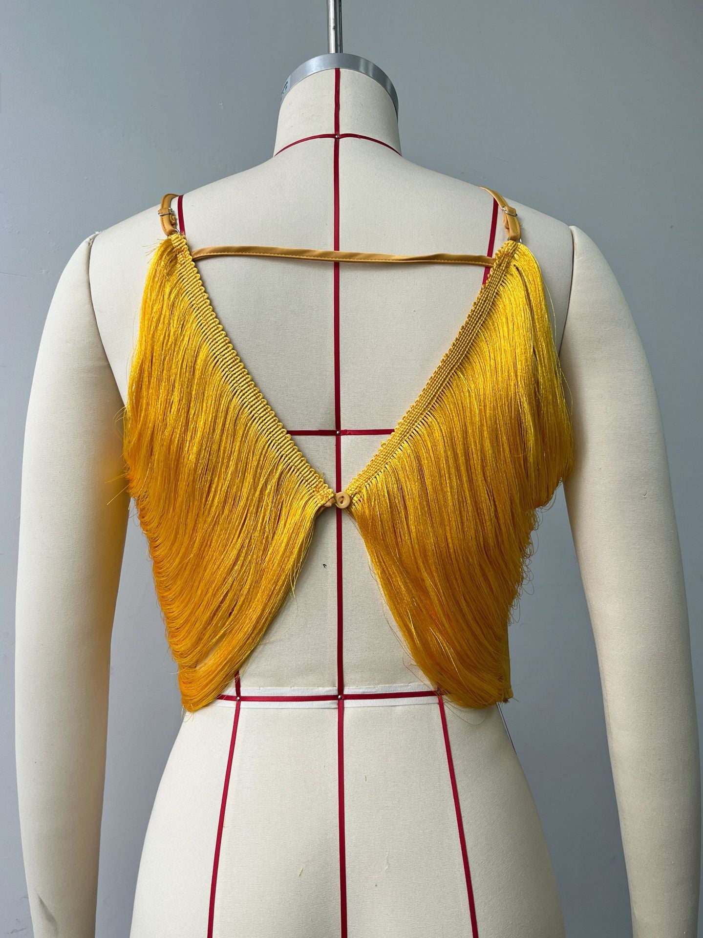 OFF SHOULDER FRINGED HALTER TOP FOR PARTY