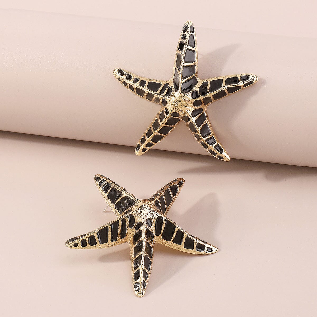 BLACK STARFISH EARRINGS, CASUAL BEACH JEWELRY