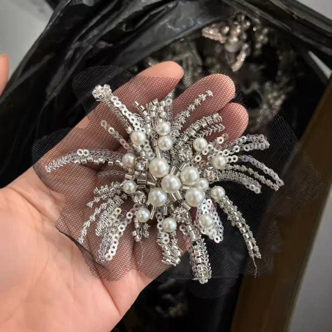 FLORAL LACE SEQUIN WEDDING COLLAR DIY DECOR