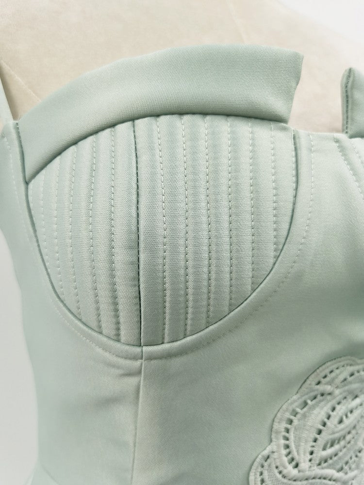 THERA PALE BLUE EMBELLISHED MINI DRESS FOR EVENTS
