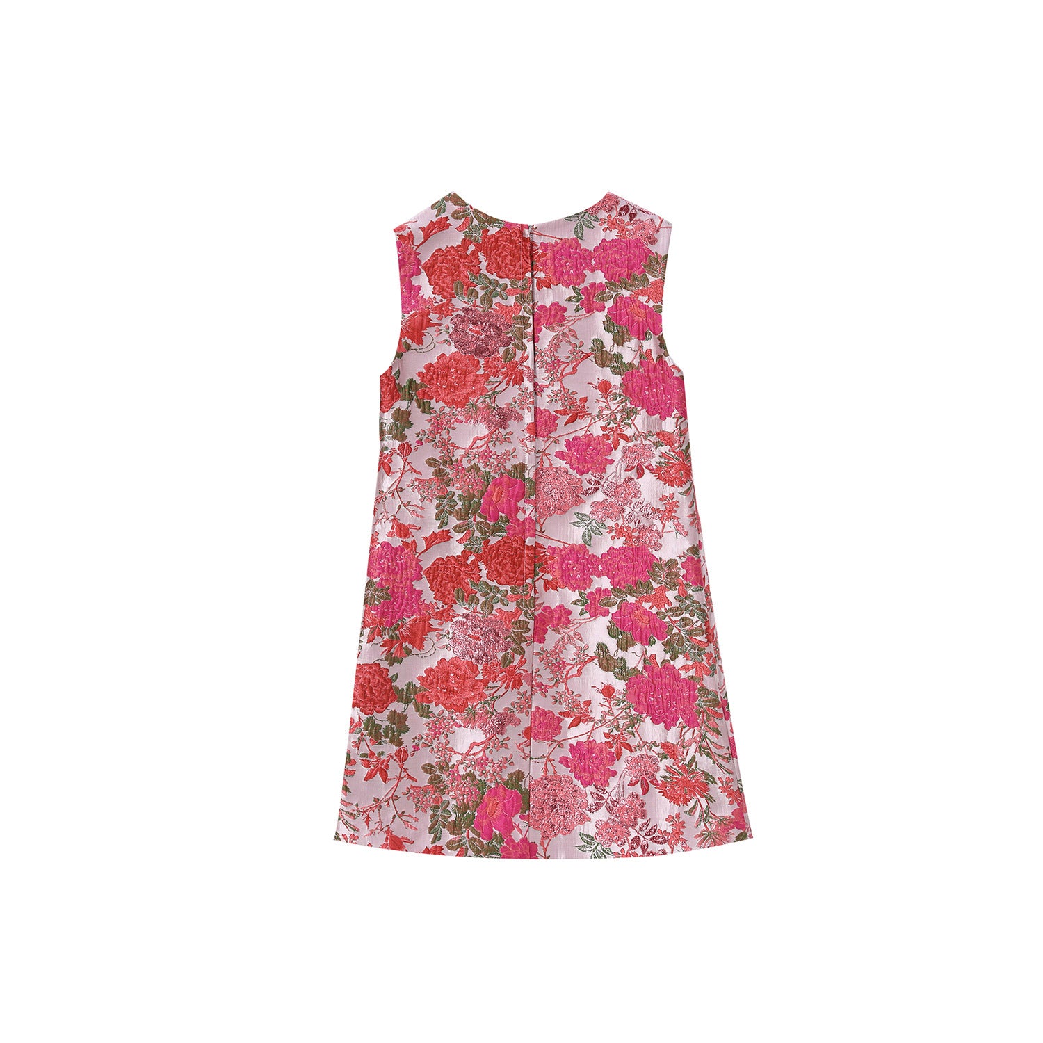 HILARY FLORAL EMBROIDERY SLEEVELESS MINI DRESS