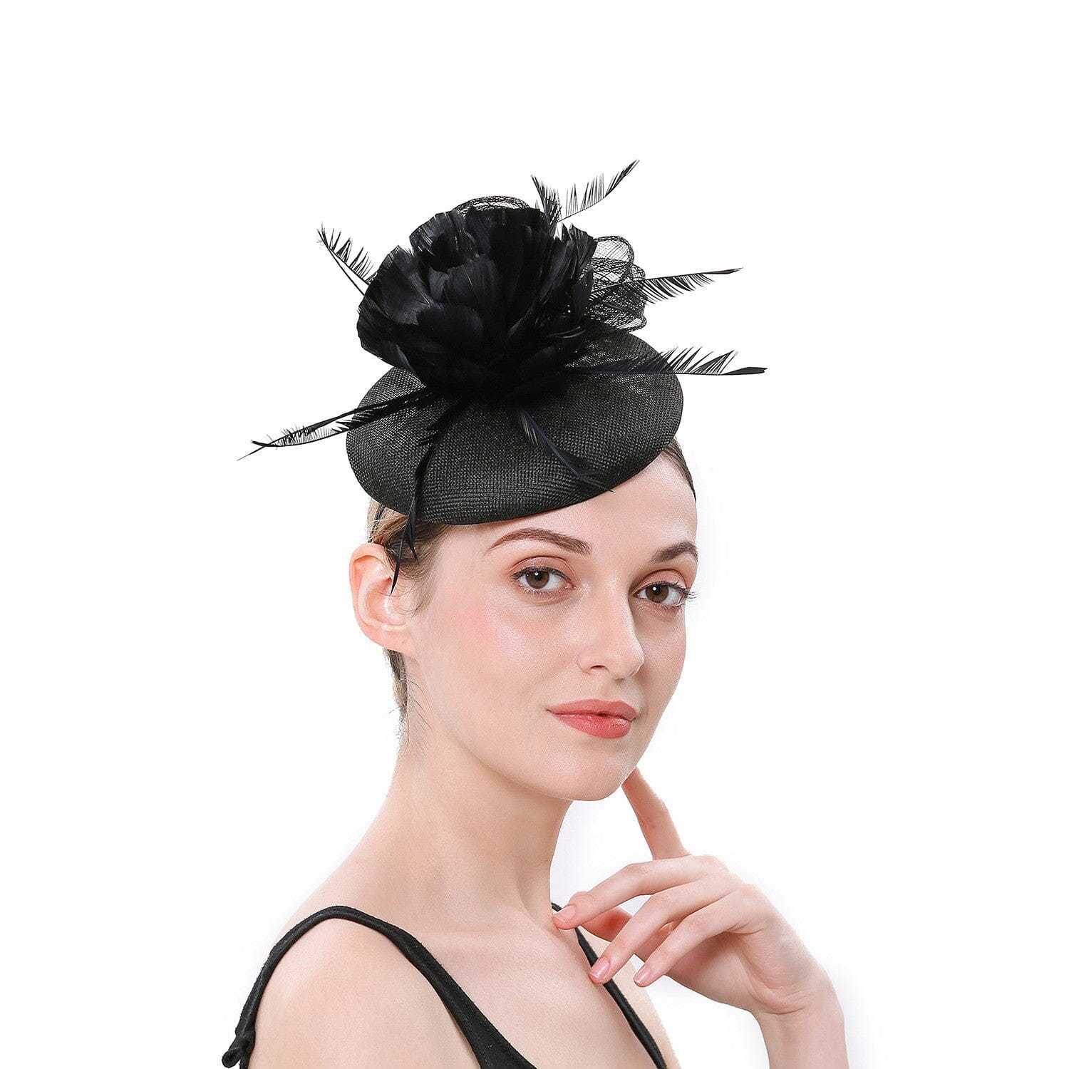 FEATHER FLOWER FASCINATOR TOPPER FOR WEDDING