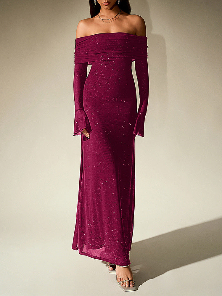 O1CN01nNQxst23jKkJhKeUE__3423897291-0-cib SPRINKLED STRAPLESS LONG SLEEVE MAXI DRESS