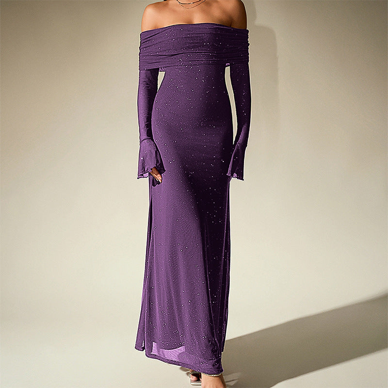 O1CN01pE7b1H23jKkJpu2Rw__3423897291-0-cib SPRINKLED STRAPLESS LONG SLEEVE MAXI DRESS
