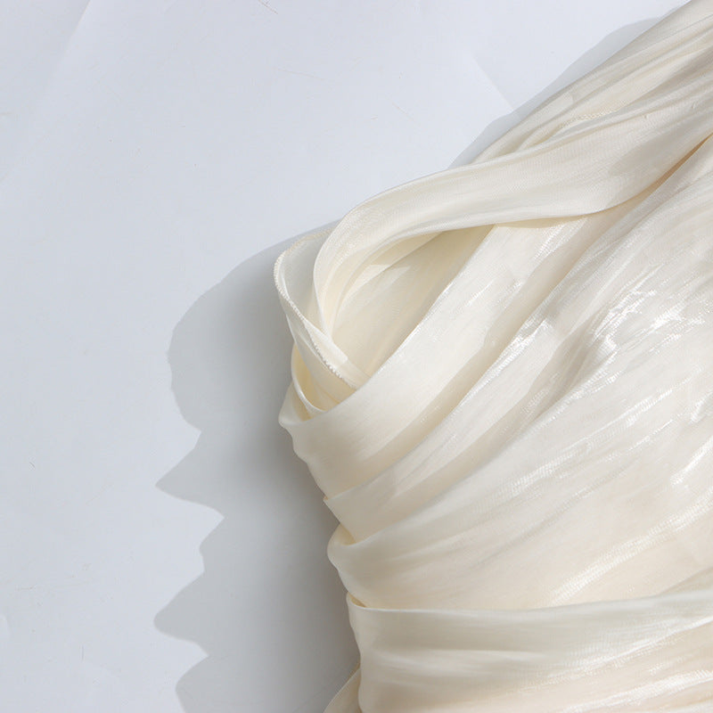 APRICOT PLEATED DRAPED MINI DRESS FOR EVENTS