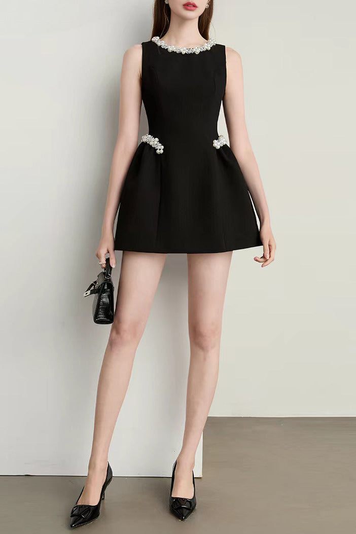 O1CN01qVJMoZ28QALSXkwnu__2208255087926-0-cib ALANI PEARL SLEEVELESS MINI DRESS - BLACK