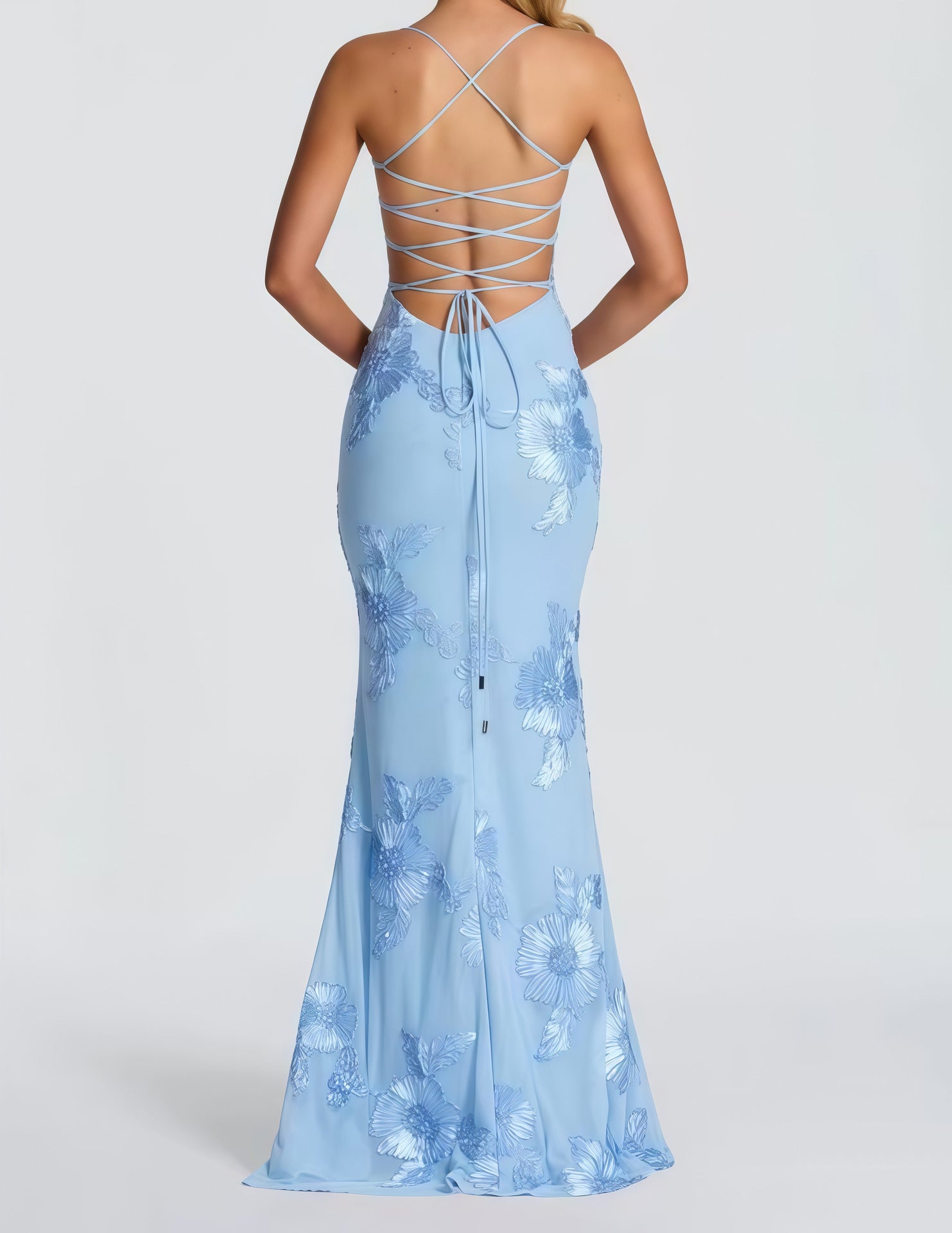 NEFERTITI MAXI DRESS IN LIGHT BLUE