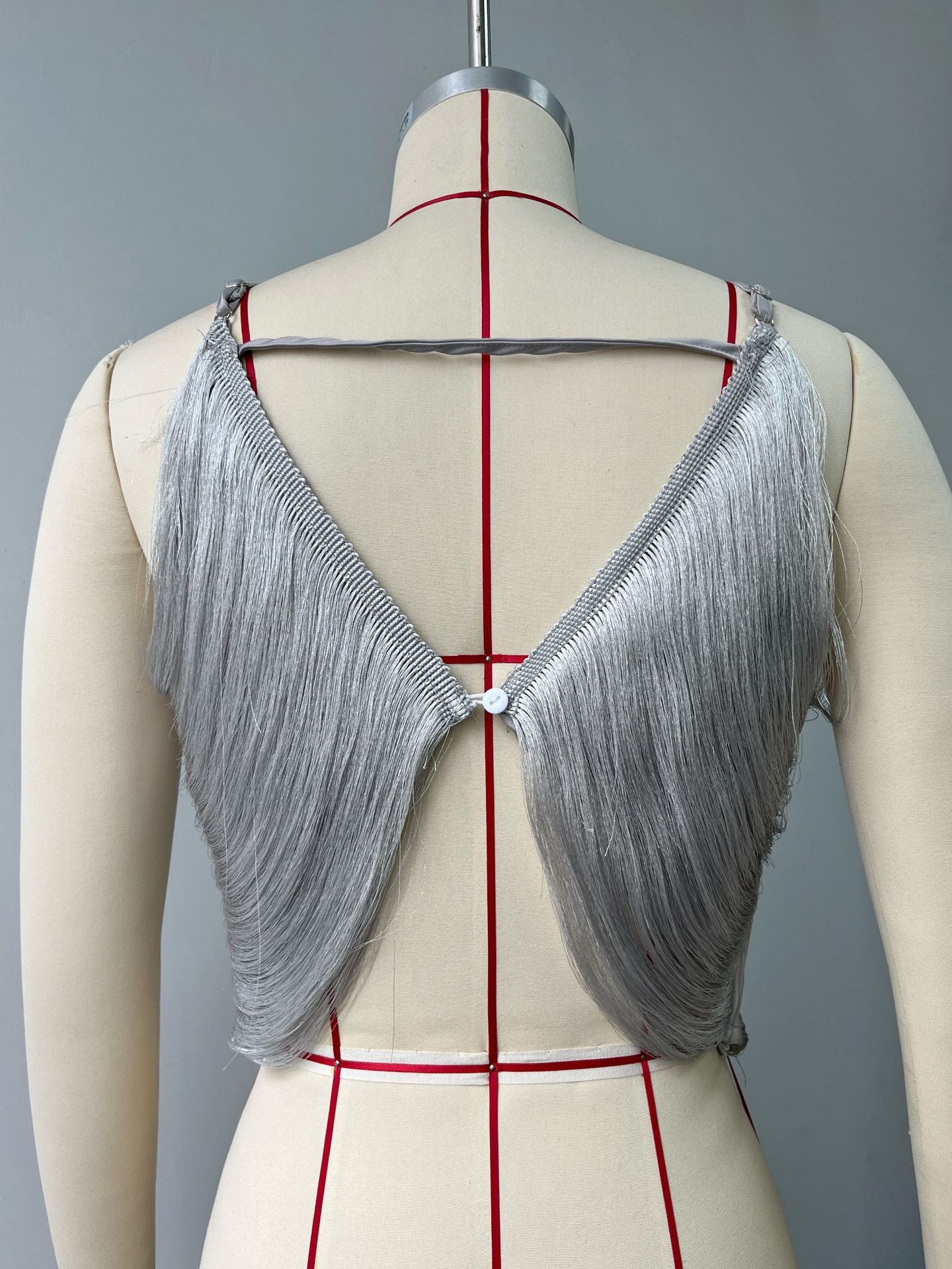 OFF SHOULDER FRINGED HALTER TOP FOR PARTY