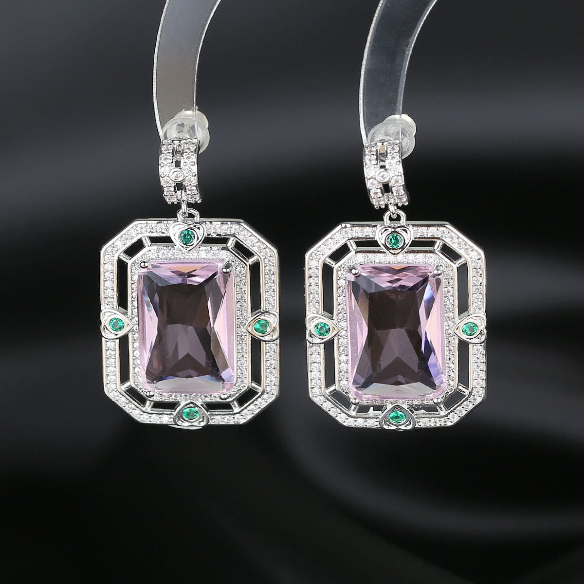 ZIRCON GEOMETRIC STUD EARRINGS FOR WOMEN