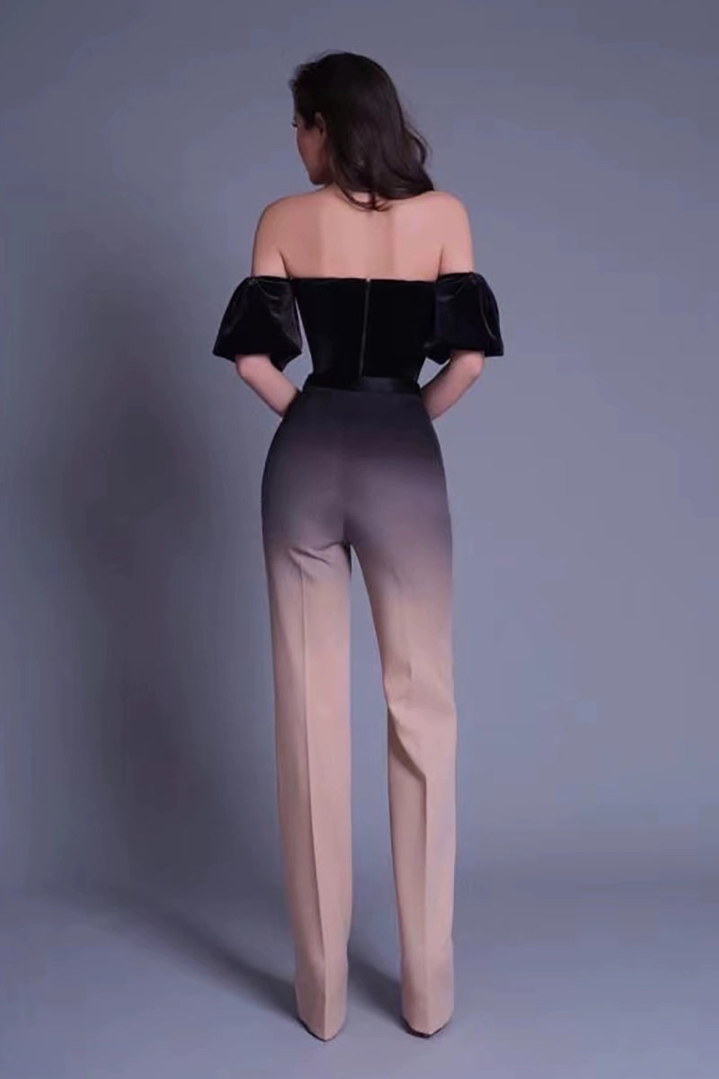 VELVET TUBE TOP & HIGH WAIST TROUSER SUIT