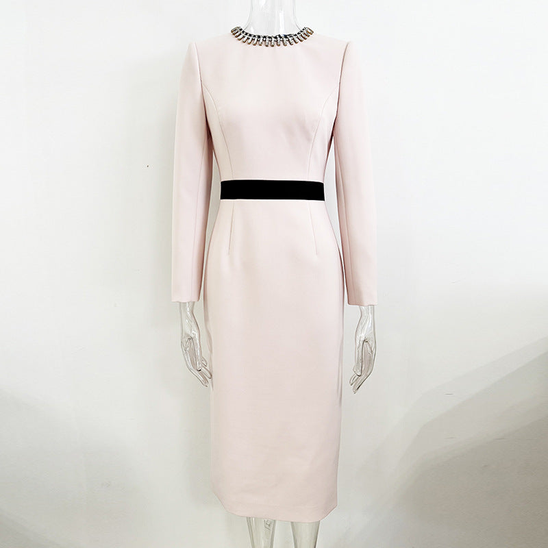 DIAMOND SHEATH MAXI DRESS PINK, EVENING