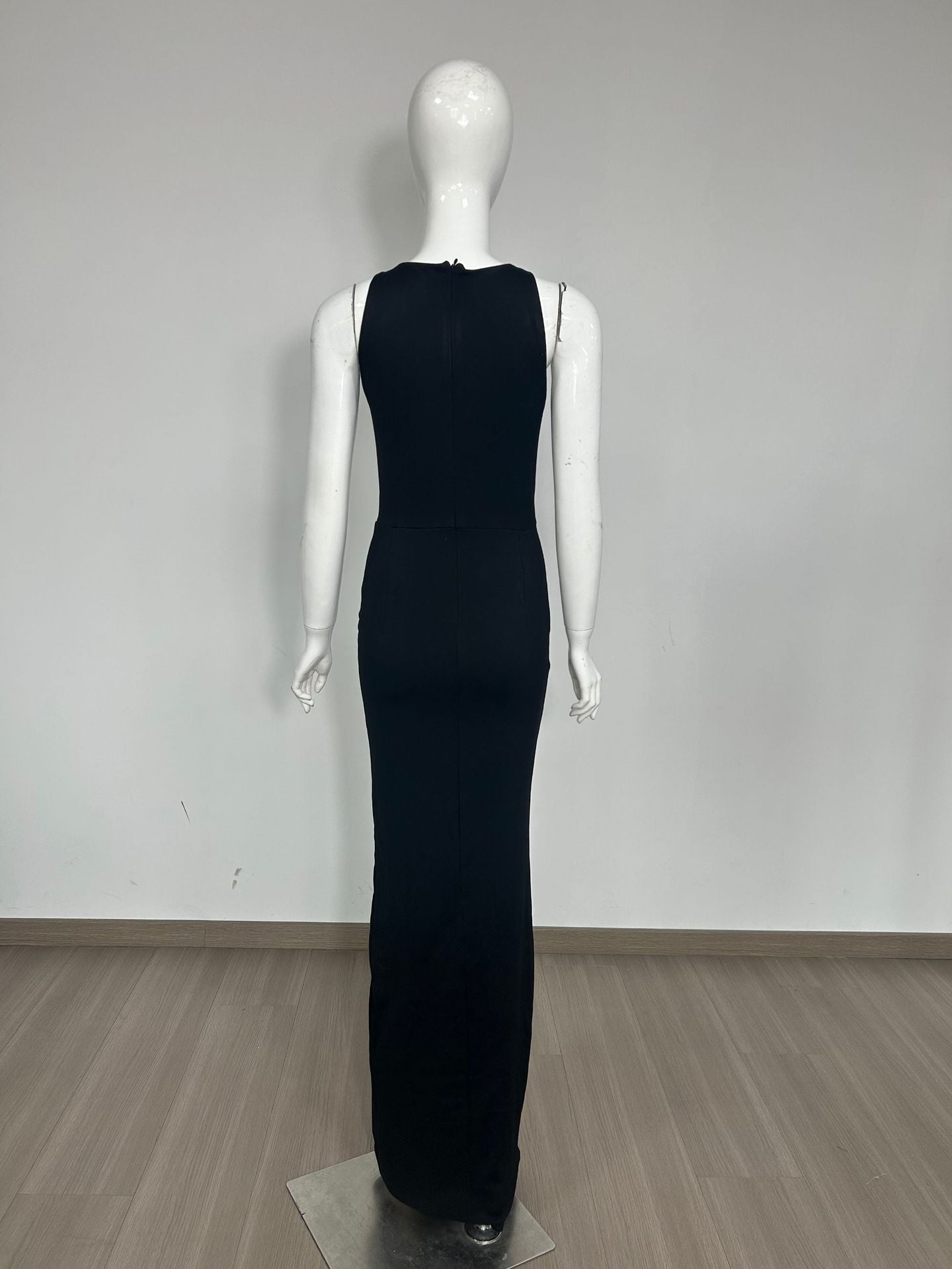 EMERALD CUTOUT SLEEVELESS MAXI DRESS BLACK
