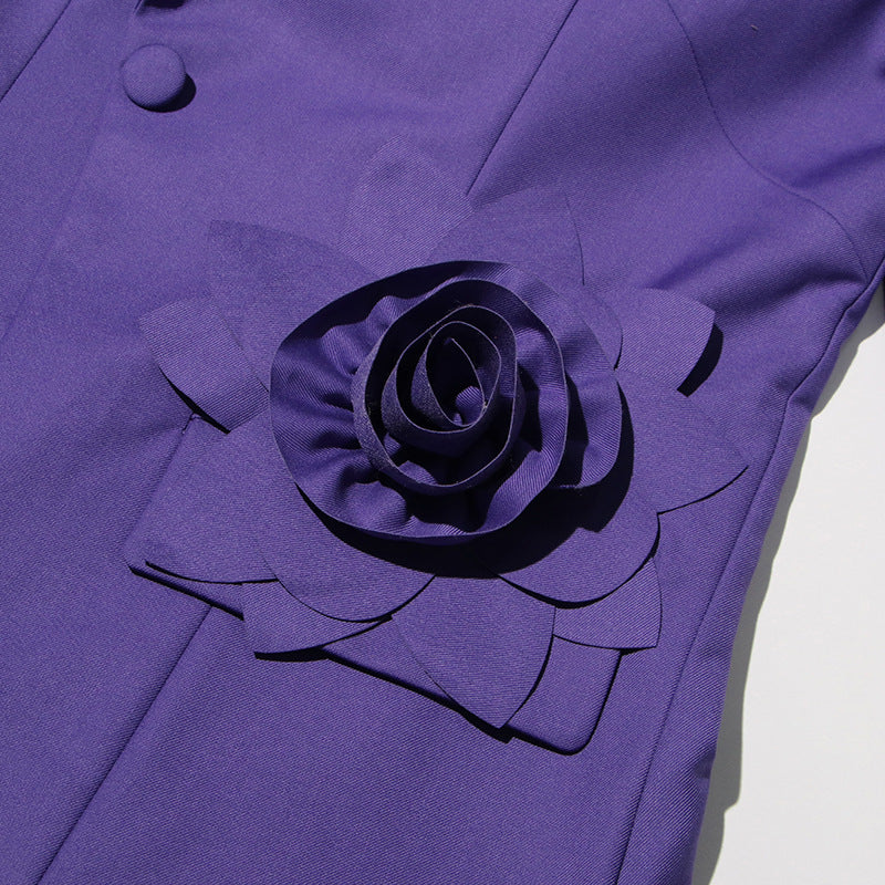 AHARON BLAZER: CROSS LAPEL FLOWER WEDDING