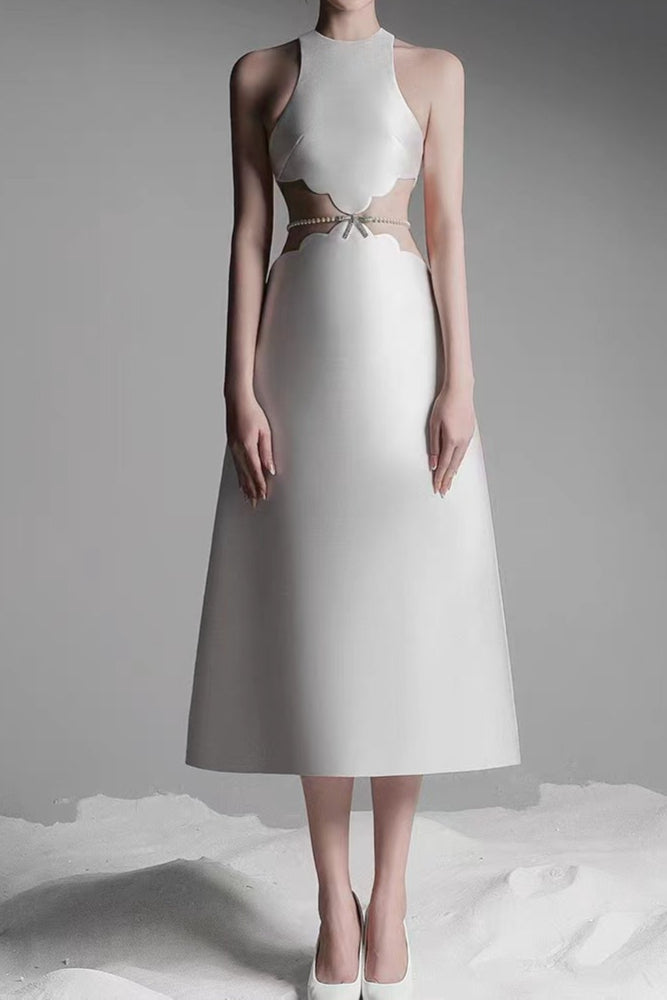 O1CN01tG7NvG1tO8GtIBWs6__2213999915891-0-cib ANILA PEARL MIDI DRESS IN APRICOT - ELEGANT PARTY