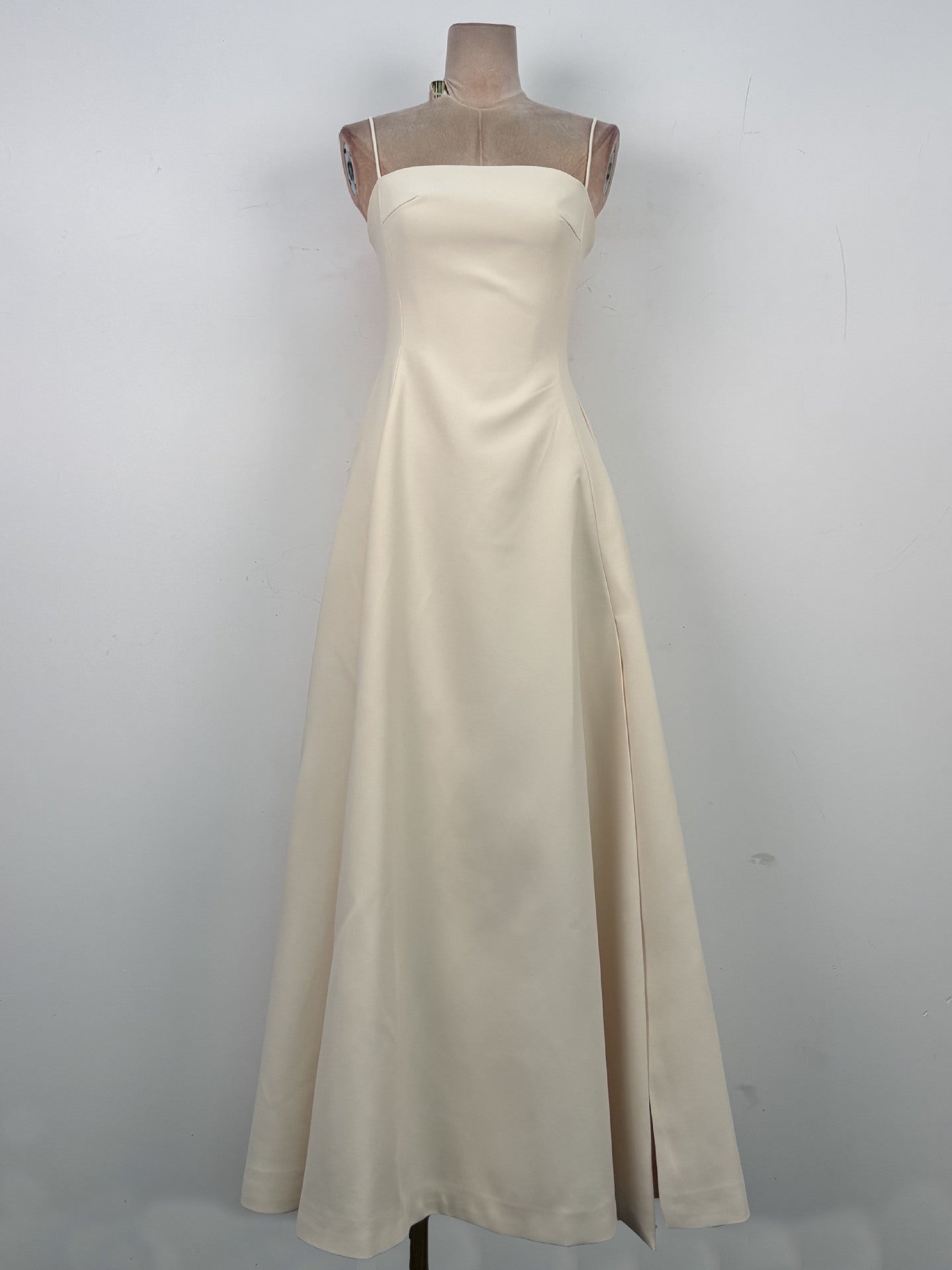 TULLE BOW SLEEVELESS MAXI DRESS IVORY
