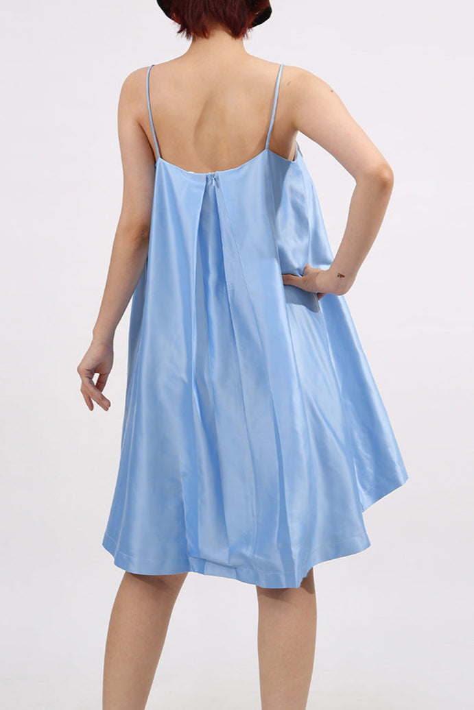 EDWINA EMBROIDERED MINI DRESS – BLUE FLORAL COCKTAIL