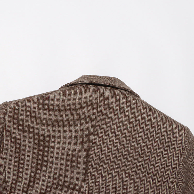 SADA BROWN FLOWER BLAZER FOR WEDDING PARTY