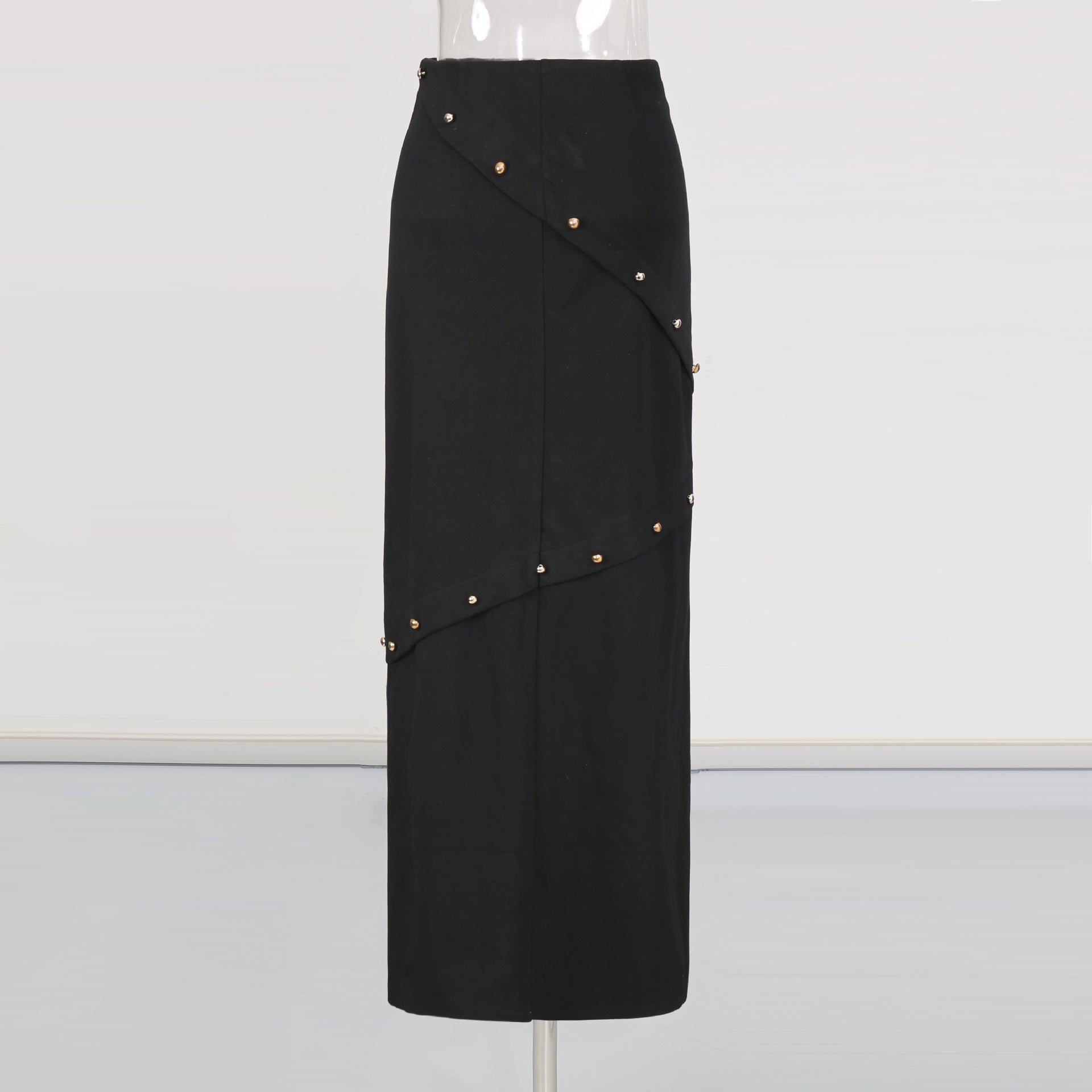 BUTTON-EMBELLISHED COTTON-JERSEY MAXI SKIRT SUIT