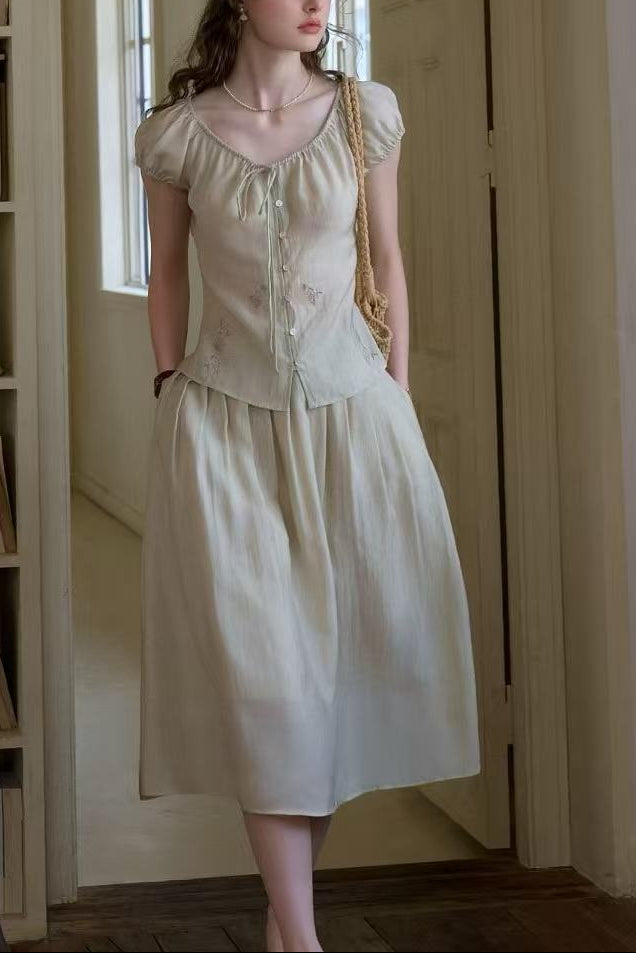 O1CN01ukpZ3k1VJ3BeO8RS7__2222071922631-0-cib V-NECK PLANT EMBROIDERY SUIT SKIRT