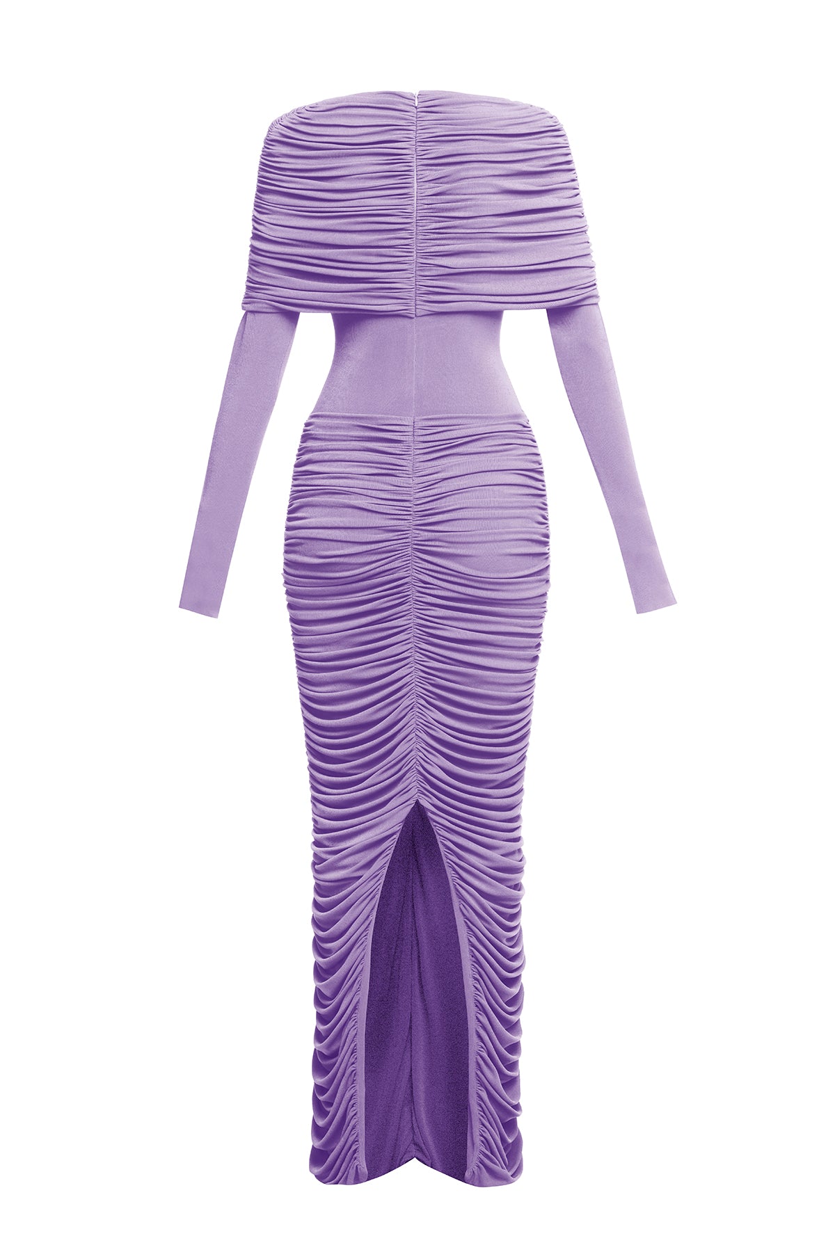 ALICE PURPLE PLEATED ASYMMETRIC MAXI DRESS