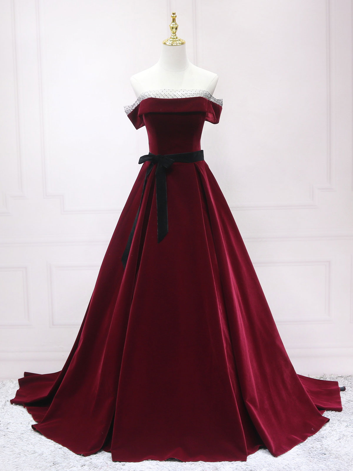 O1CN01v1Y8F52FfSMOnYWnk__2246938907 A-LINE VELVET PARTY DRESS, ELEGANT WINTER SILHOUETTE