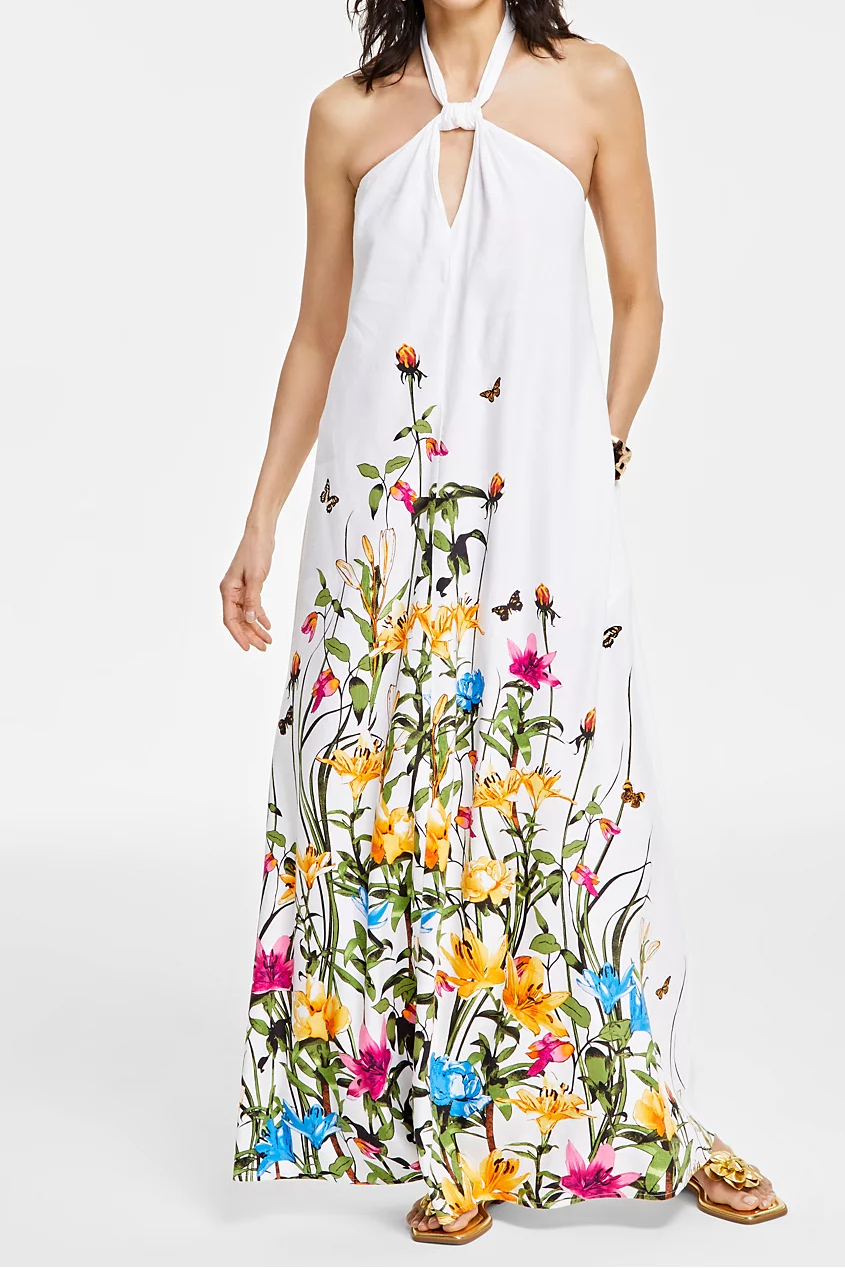 O1CN01v3eB0N1iFT038lflK__2380174383 WHITE FLORAL BUTTERFLY HALTER MAXI DRESS