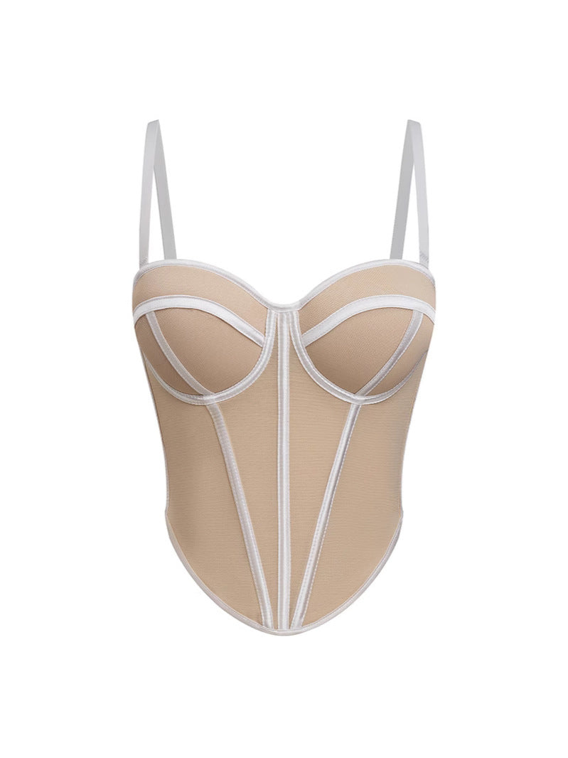 O1CN01vjWhop29LPm2U0YrO__2917928051-0-cib CALISTA SKIN FISHBONE MESH STRAPLESS CORSET TOP