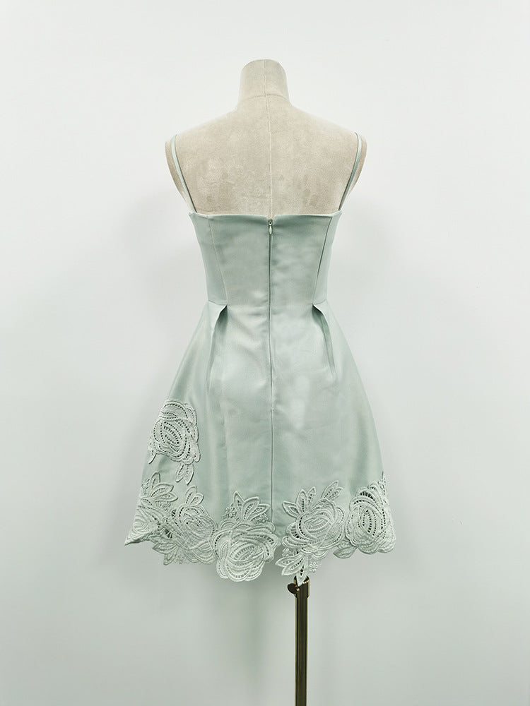 THERA PALE BLUE EMBELLISHED MINI DRESS FOR EVENTS