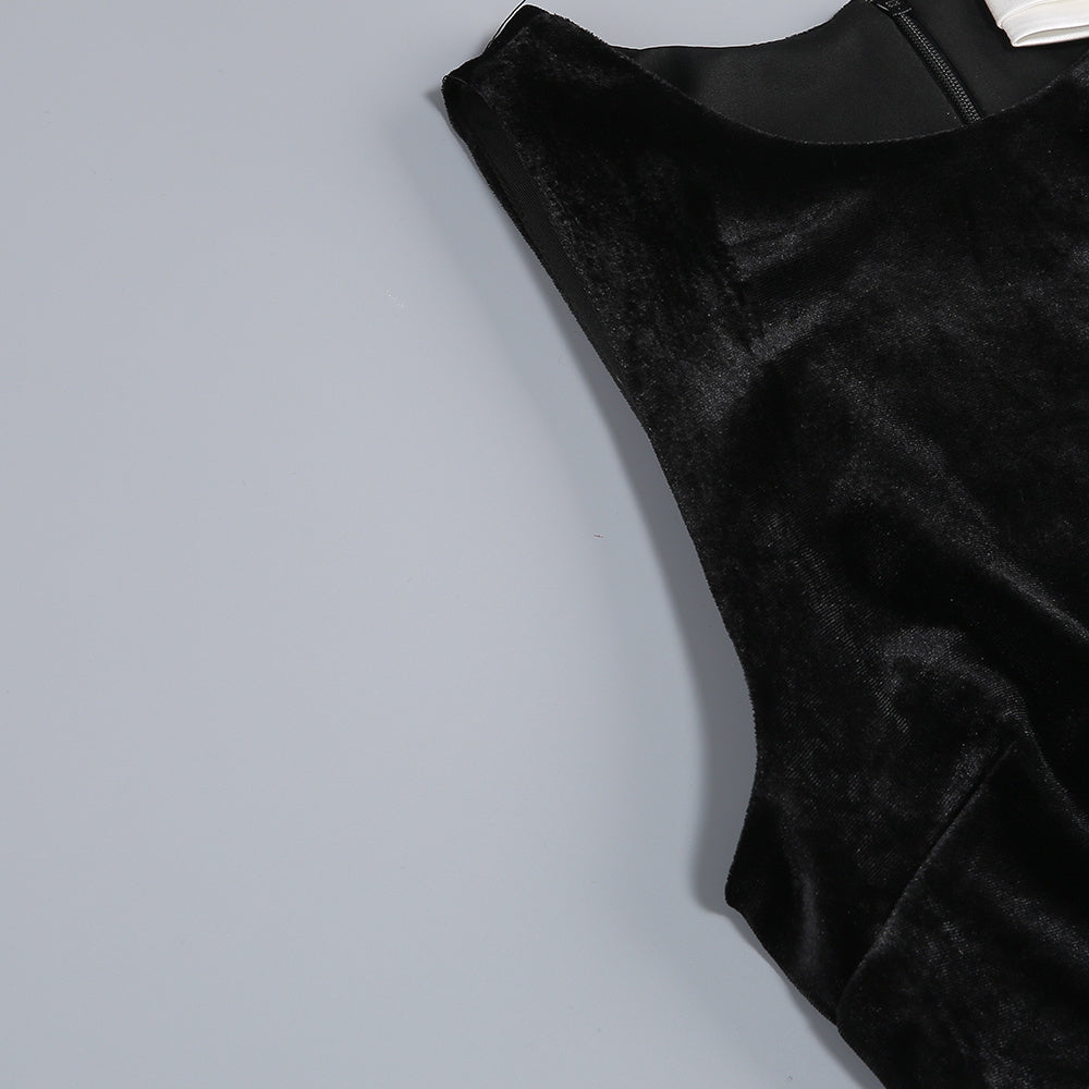 VICTORIA BOW VELVET MAXI DRESS FOR EVENTS