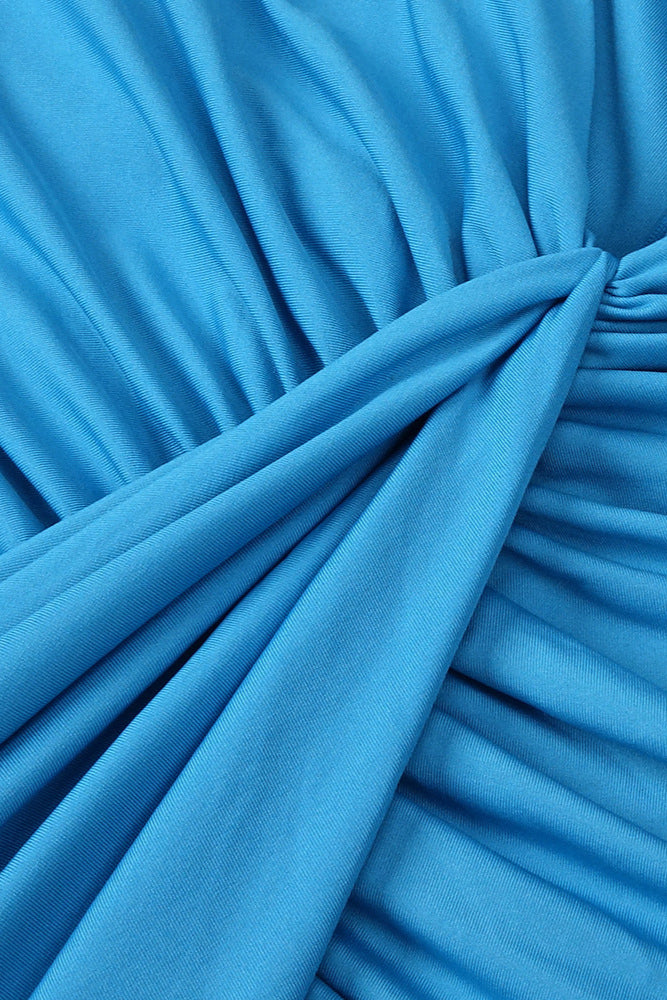 LILY DRAPE DISCONNECT MAXI DRESS, BLUE, COCKTAIL