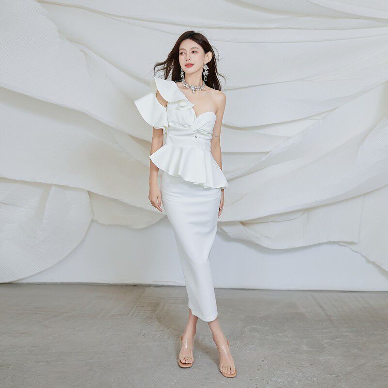 DOLORES STRAPLESS RUFFLE MAXI DRESS SET
