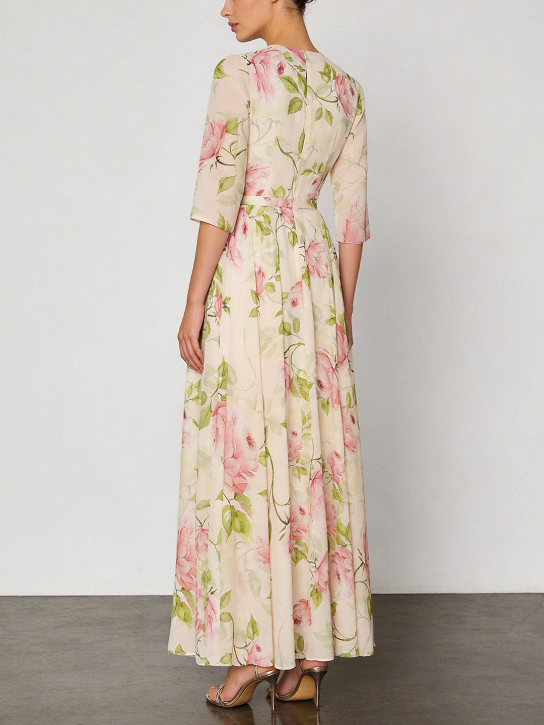 FLORAL MIDI DRESS FOR WEDDING GUEST