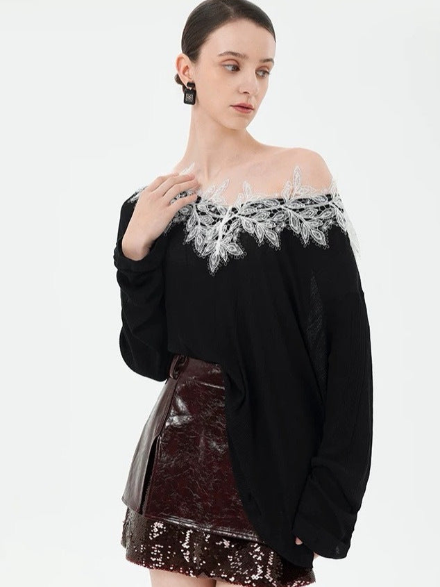 BURGUNDY SEQUIN LEATHER MINI SKIRT FOR PARTY