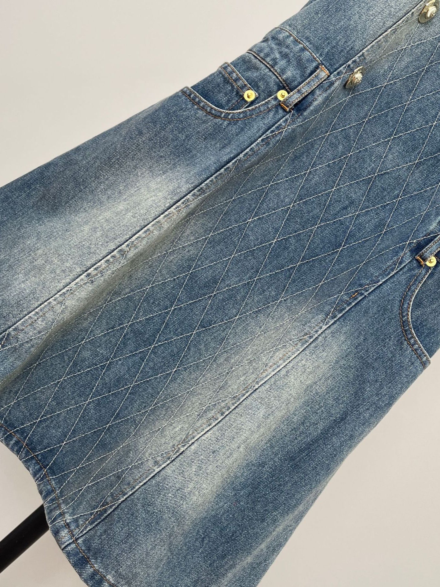 DENIM SLEEVELESS FLARED MINI DRESS FOR PARTY
