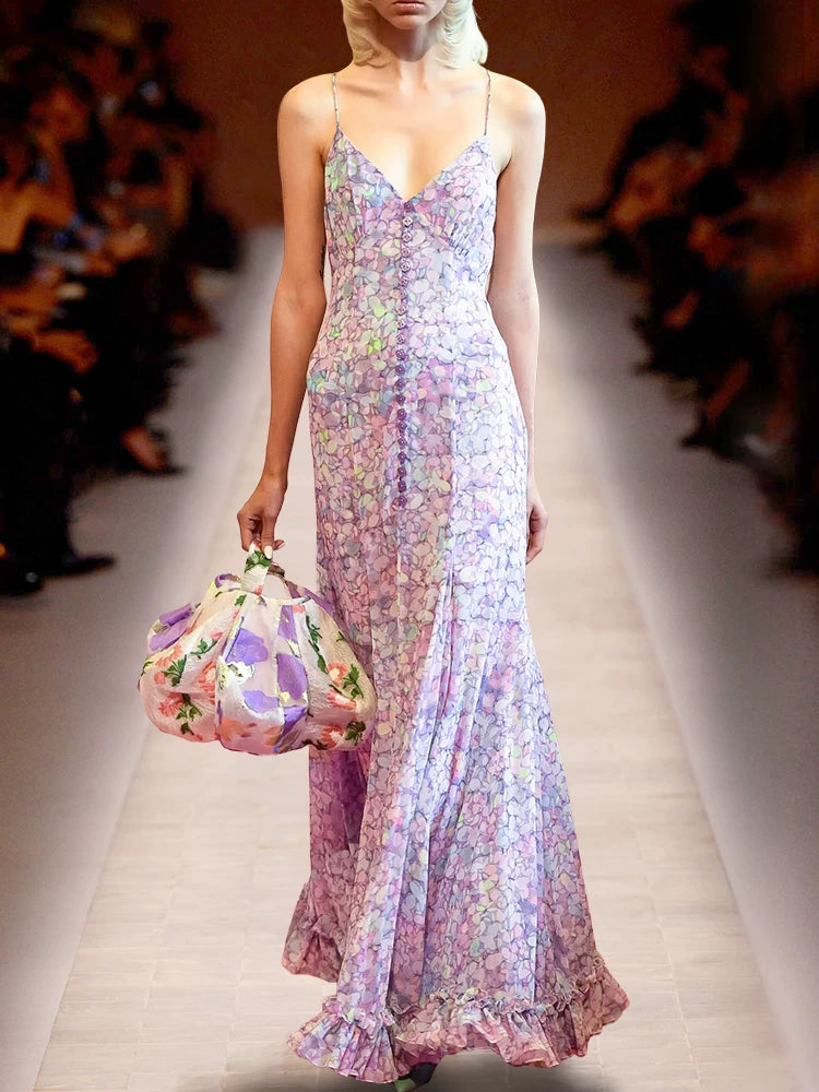 O1CN01yptpb91SvZJoG0kC2__277952309 PINK FLORAL V-NECK RUFFLE MAXI DRESS