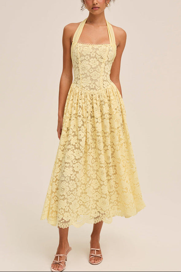 ALANA MIDI DRESS, ELEGANT A-LINE FOR WEDDING GUEST