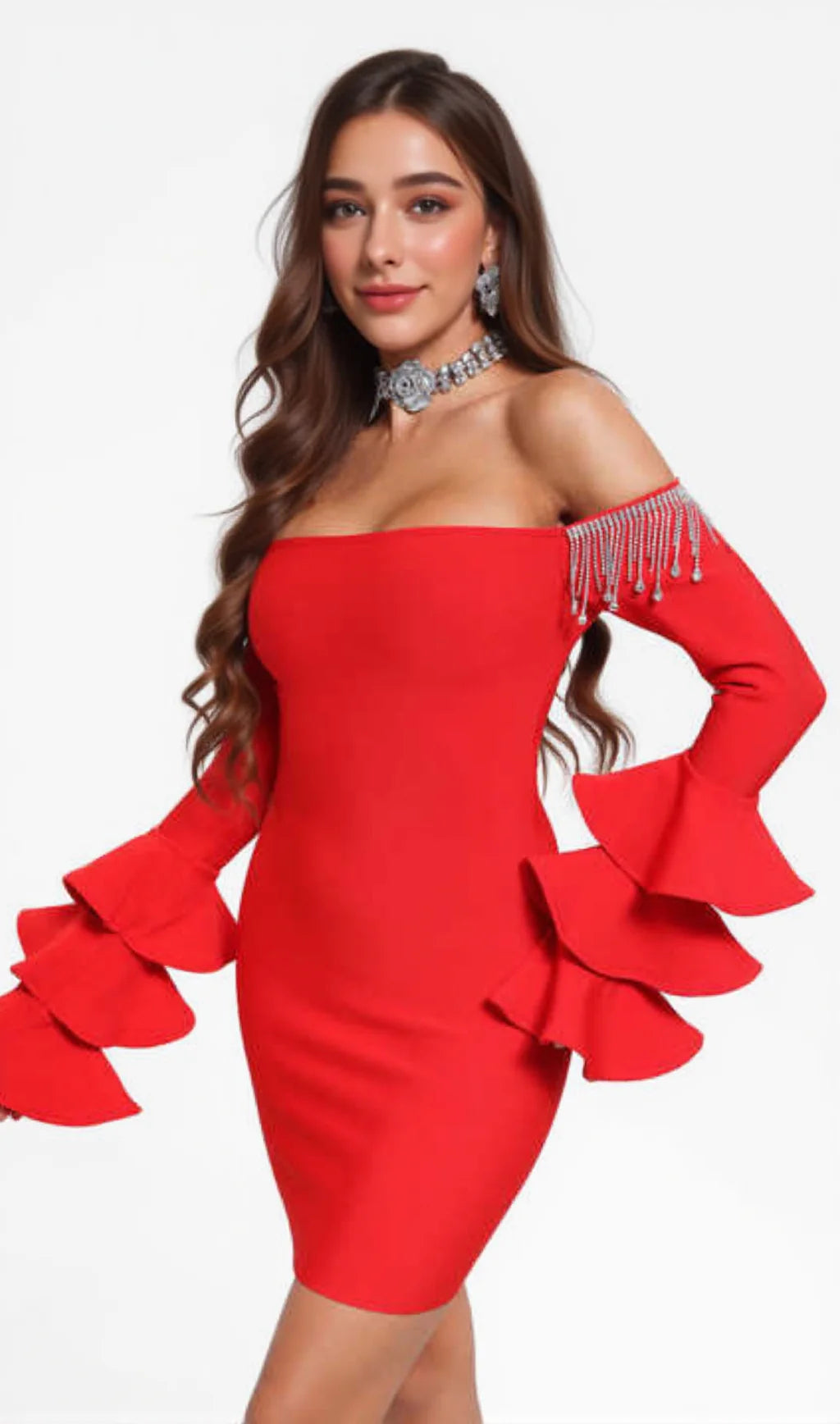 OFF SHOULDER MINI BANDAGE BODYCON PARTY DRESS