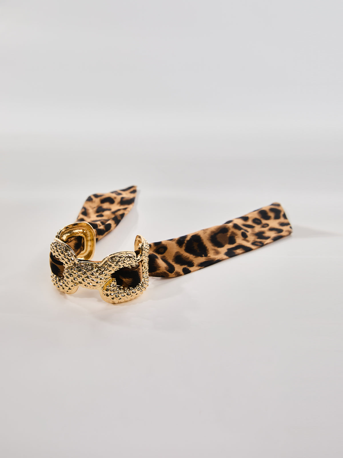 LEOPARD SCARF CUFF BRACELET - CASUAL STATEMENT STYLE
