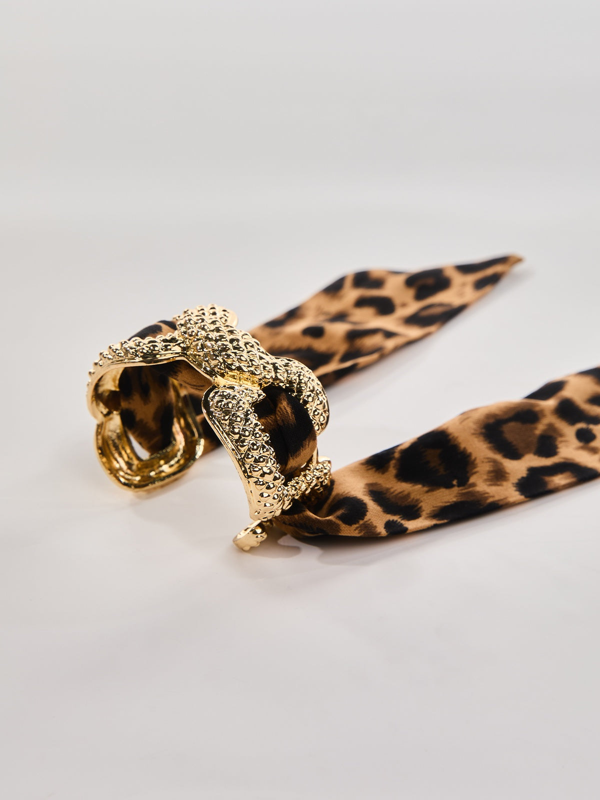 LEOPARD SCARF CUFF BRACELET - CASUAL STATEMENT STYLE