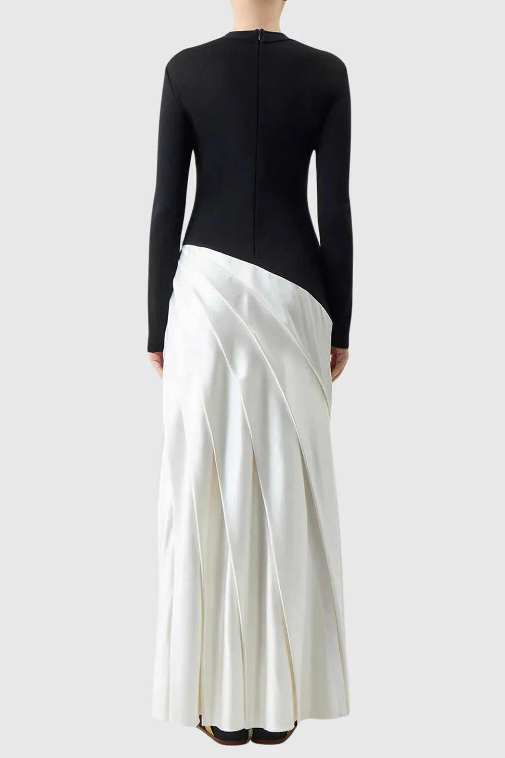 OARLENE PANELED PLEATED MAXI DRESS