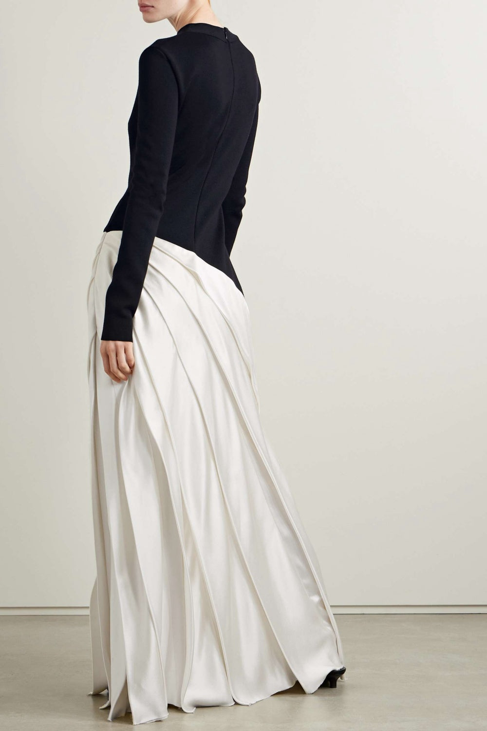 OARLENE PANELED PLEATED MAXI DRESS