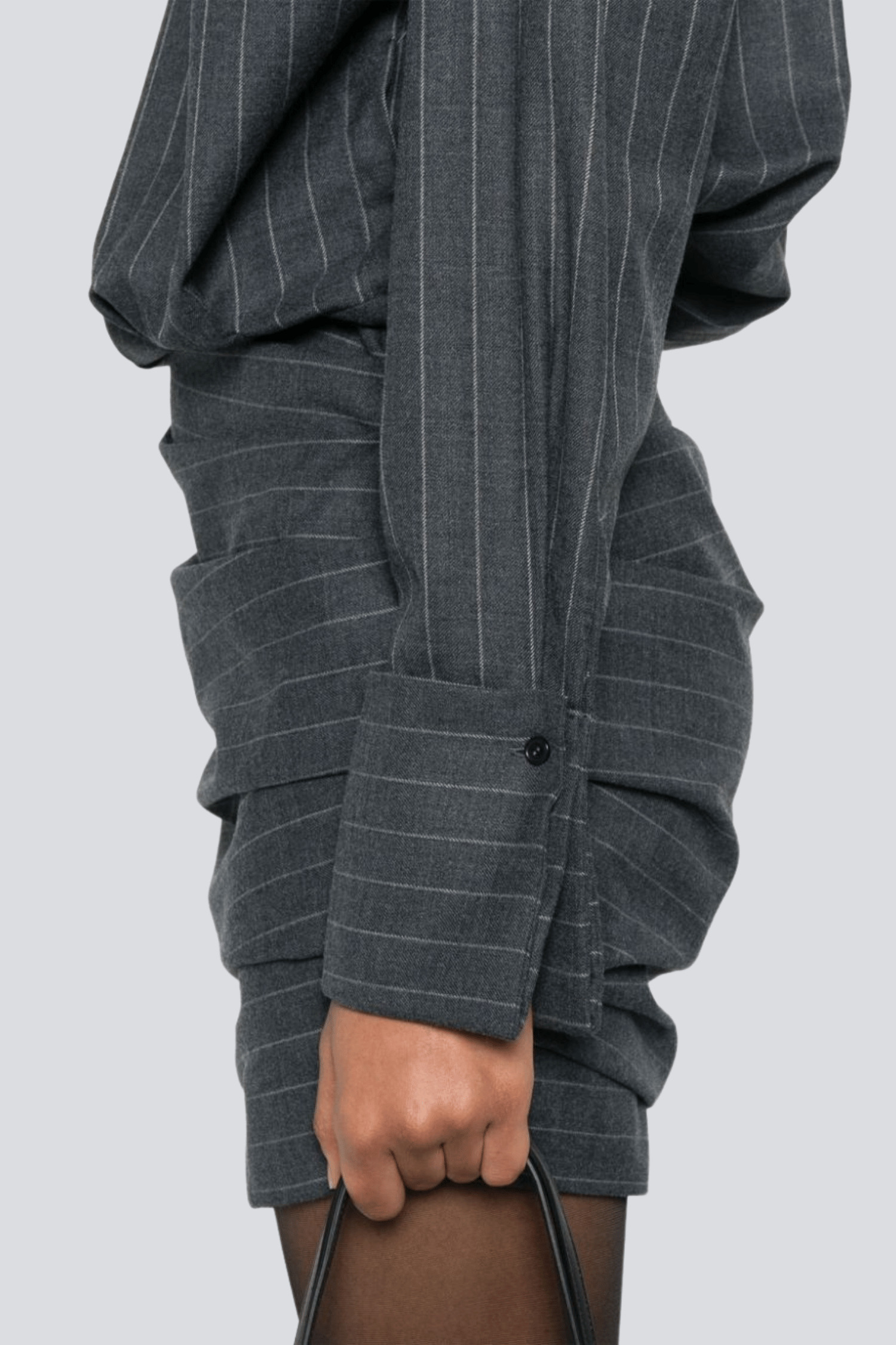 OCHRE STRIPE MINI SHIRT DRESS FOR WORK