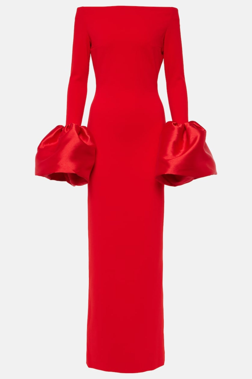 OLINDAN OFF-SHOULDER MAXI DRESS RED