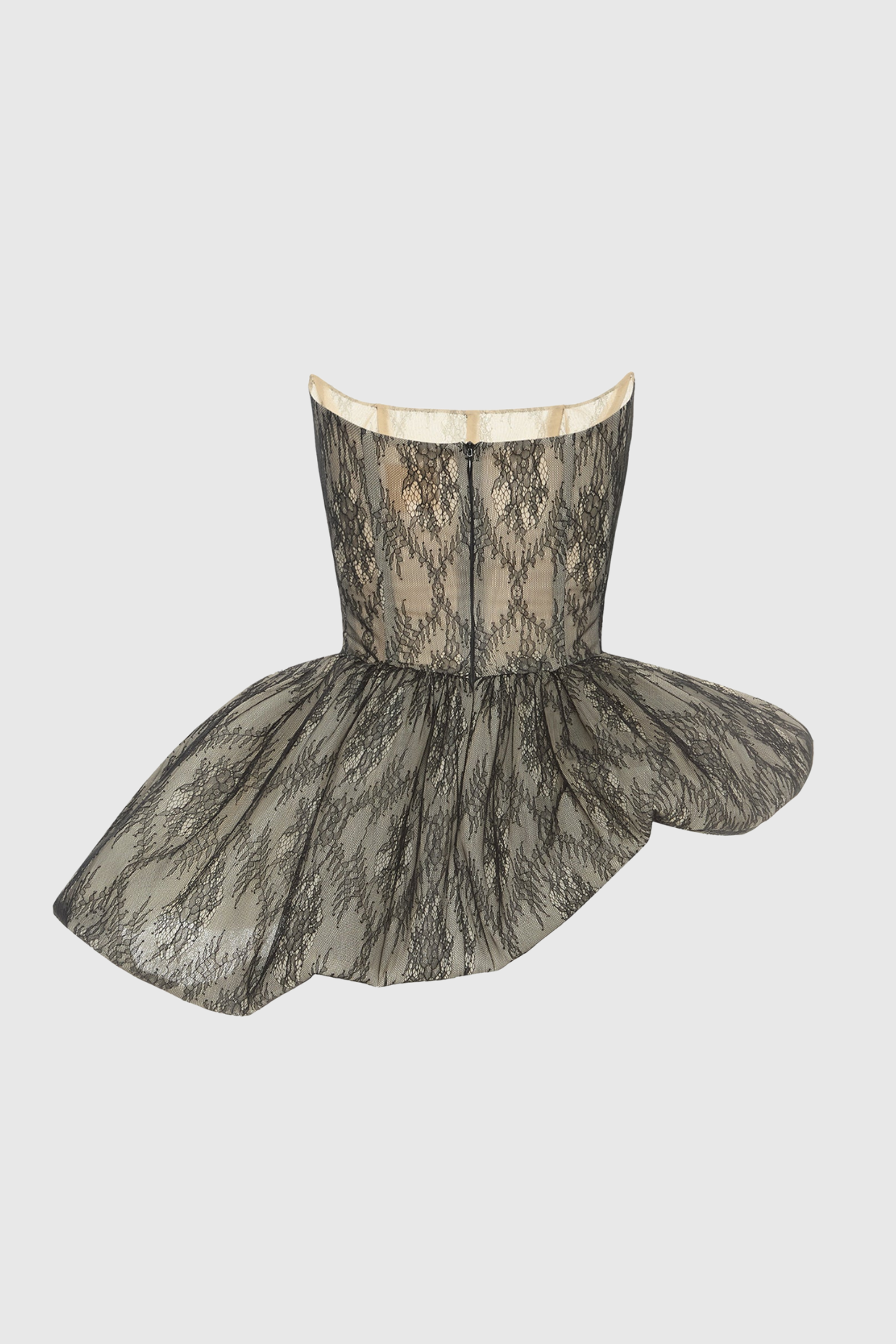 OrenthaLaceStraplessPuffMiniDress_5 ORENTHA LACE STRAPLESS PUFF MINI DRESS