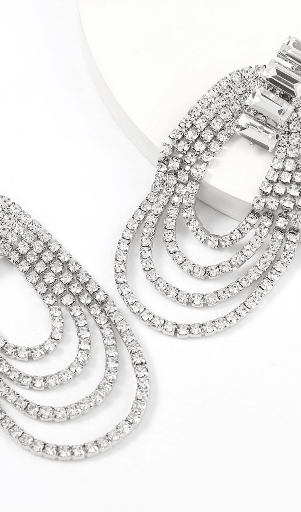 OVAL TASSEL DROP EARRINGS FOR PARTY